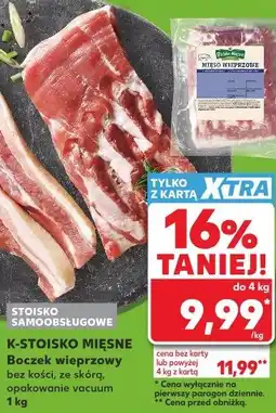 Kaufland K-Stoisko Mięsne Boczek wieprzowy bez kości, ze skórą, opakowanie vacuum oferta