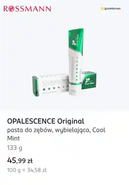 Rossmann OPALESCENCE Original pasta do zębów, wybielająca, Cool Mint oferta