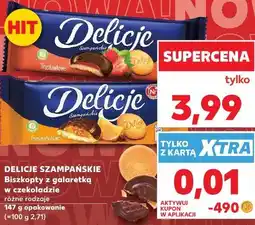 Kaufland Delicje Szampańskie Biszkopty z galaretką w czekoladzie oferta