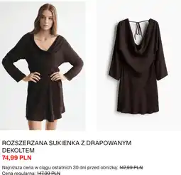H&M H&M Rozszerzana sukienka z drapowanym dekoltem oferta