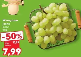 Kaufland Winogrona jasne luzem oferta