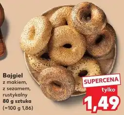 Kaufland Bajgiel z makiem, z sezamem, rustykalny oferta