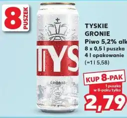 Kaufland Tyskie Gronie Piwo 5,2% alk oferta