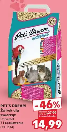 Kaufland Pet's Dream Universal Żwirek dla zwierząt Universal oferta