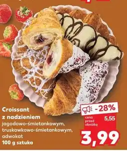 Kaufland Croissant z nadzieniem jagodowo-śmietankowym, truskawkowo-śmietankowym, adwokat oferta