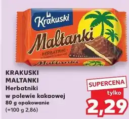 Kaufland Krakuski Maltanki Herbatniki w polewie kakaowej oferta
