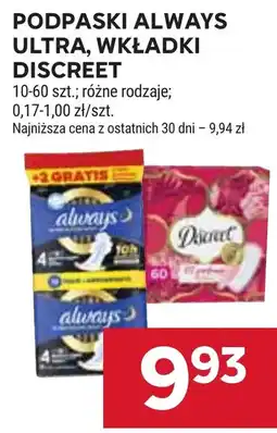 Stokrotka Market Podpaski Always Ultra, wkładki Discreet oferta