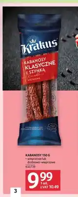 Selgros Kabanosy klasyczne drobiowo-wieprzowe Krakus oferta