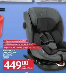 Selgros Fotelik samochodowy Momi Emi oferta