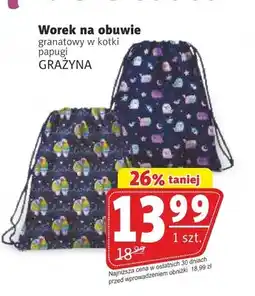 Prim Market Worek na obuwie granatowy w kotki Grażyna oferta
