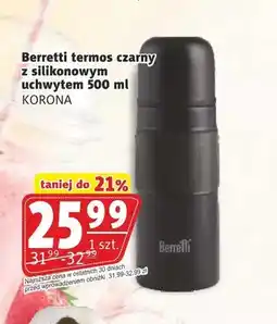 Prim Market Termos czarny z silikonowym uchwytem Berretti oferta