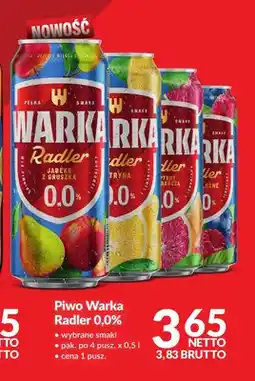 Makro Piwo bezalkoholowe Warka Radler Jabłko z gruszką oferta