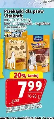 Prim Market Przekąski dla psów Vitakraft Beef Stick Quadros wątróbka z ziemniakami oferta
