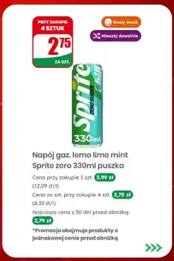Dino Napój gazowany lemon lime mint Sprite Zero Chill oferta