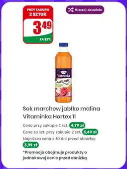 Dino Sok marchew jabłko malina Vitaminka Hortex oferta