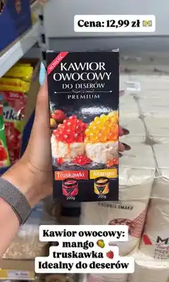 Dino Kawior owocowy do deserów Premium truskawka i mango oferta