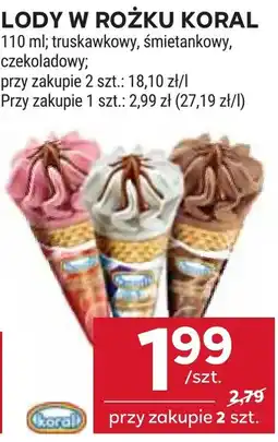 Stokrotka Lody w Rożku Koral oferta