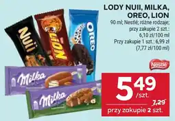 Stokrotka Lody Nuii, Milka, Oreo, Lion oferta