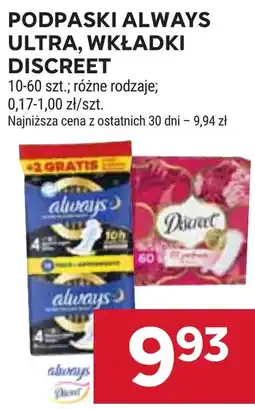 Stokrotka Podpaski Always Ultra, wkładki Discreet oferta