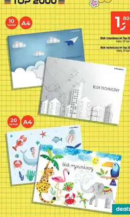 Dealz Blok rysunkowy A4 Top 2000 oferta