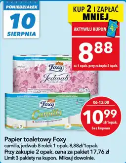 Lewiatan Papier toaletowy Foxy camilla, jedwab 8 rolek oferta