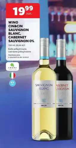 Stokrotka Wino Cin&Cin Sauvignon Blanc, Cabernet Sauvignon 0% oferta