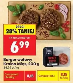 Biedronka Burger wołowy Kraina Mięs oferta