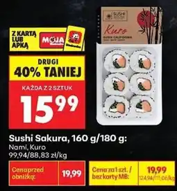 Biedronka Sushi Sakura, 160 g/180 g: Nami, Kuro oferta