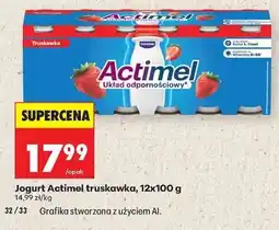 Biedronka Jogurt Actimel truskawka oferta