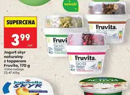 Biedronka Jogurt skyr naturalny z topperem Fruvita oferta