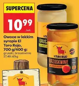 Biedronka Owoce w lekkim syropie El Toro Rojo oferta