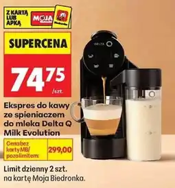 Biedronka Ekspress do kawy ze spieniaczem do mleka Delta Q Milk Evolution oferta