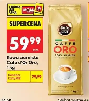 Biedronka Kawa ziarnista Cafe d'Or Oro oferta
