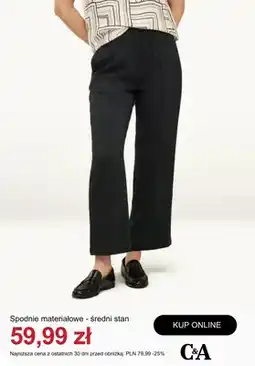 C&A Spodnie materiałowe średni stan C&A oferta
