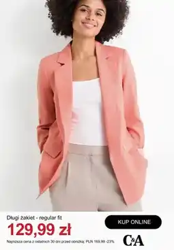 C&A Żakiet długi C&A regular fit oferta