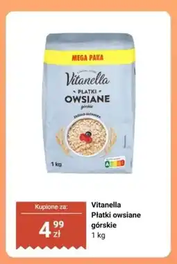 Biedronka Płatki owsiane górskie Vitanella oferta