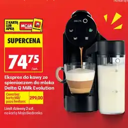 Biedronka Ekspres do kawy ze spieniaczem do mleka Delta Q Milk Evolution oferta