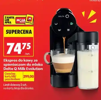 Biedronka Ekspres do kawy ze spieniaczem do mleka Delta Q Milk Evolution oferta