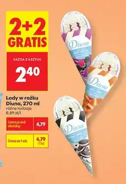 Biedronka Lody rożek Diuna Wanilia i Owoce Leśne oferta