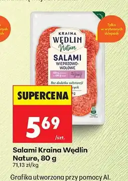 Biedronka Salami wieprzowo-wołowe Kraina Wędlin Nature oferta