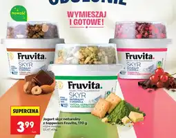 Biedronka Jogurt skyr naturalny z topperem Fruvita czekolada orzechy oferta