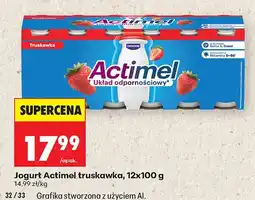 Biedronka Jogurt Actimel truskawka 12-pak oferta
