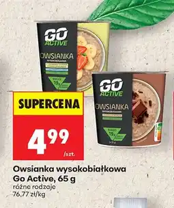 Biedronka Owsianka wysokobiałkowa Go Active z bananem oferta