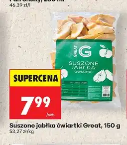 Biedronka Suszone jabłka ćwiartki Great oferta