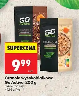 Biedronka Granola wysokobiałkowa Go Active 30% białka oferta