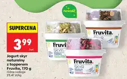 Biedronka Jogurt skyr naturalny z topperem Fruvita porzeczka i wiórkami czekoladowymi oferta