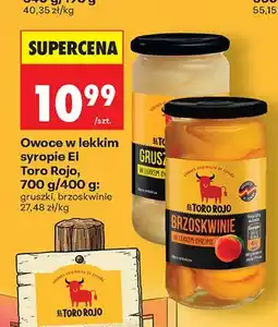 Biedronka Brzoskwinie w lekkim syropie El Toro Rojo oferta