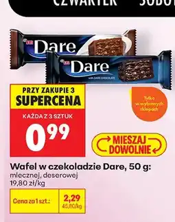 Biedronka Wafel w czekoladzie mlecznej Dare oferta
