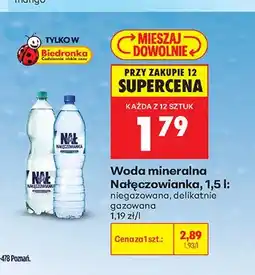 Biedronka Woda mineralna Nałęczowianka niegazowana oferta