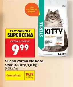 Biedronka Sucha karma dla kota Sterile Kitty z kurczakiem oferta